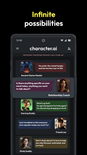 Interface Character.AI