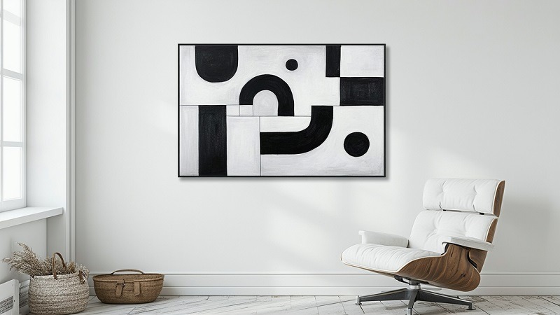 art mural minimaliste