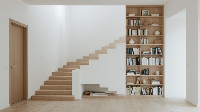 rangement sous escalier