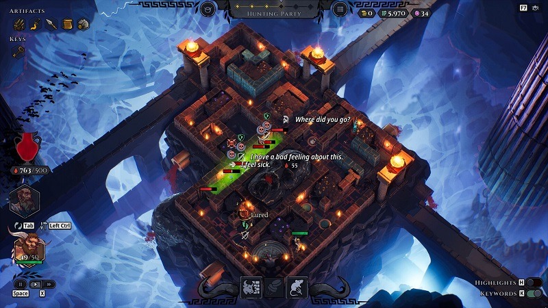 Jeu Minos tower defense roguelike